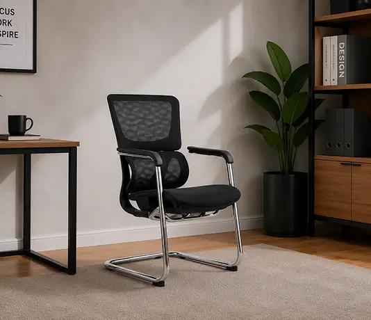 High-Back Mesh Visitor Chair